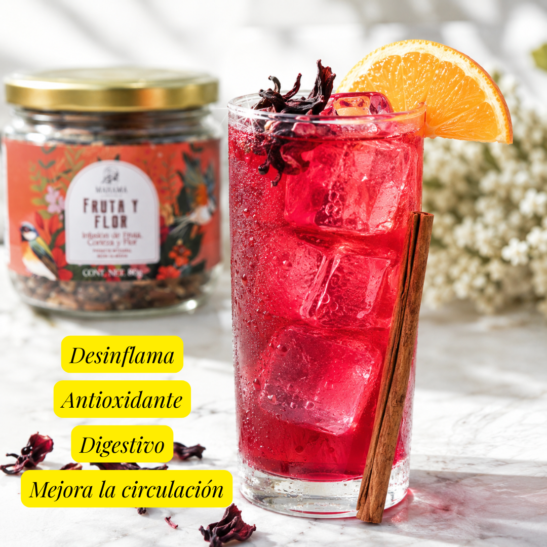 Infusión Digestiva de Jamaica y Canela Sin Azúcar | Mahama | 80g