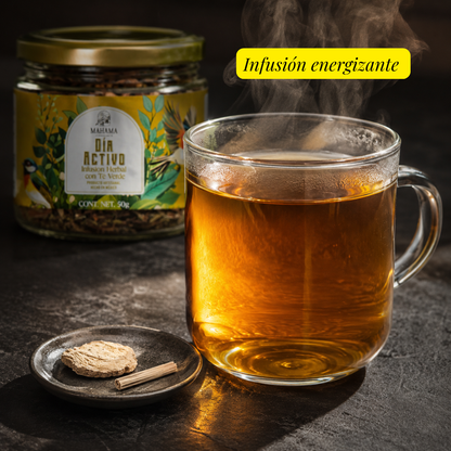 Té Verde con Jengibre Energizante Sin Azúcar | Mahama | 50g