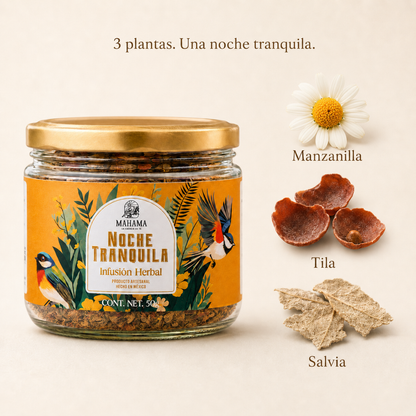 Infusión para Dormir con Manzanilla y Tila Sin Azúcar | Mahama | 50g