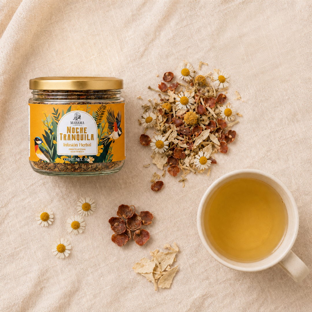 Infusión para Dormir con Manzanilla y Tila Sin Azúcar | Mahama | 50g