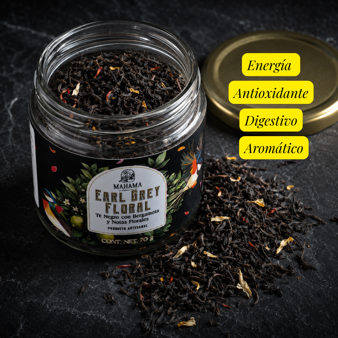 Earl Grey Floral con Bergamota Sin Azúcar | Mahama | 70g