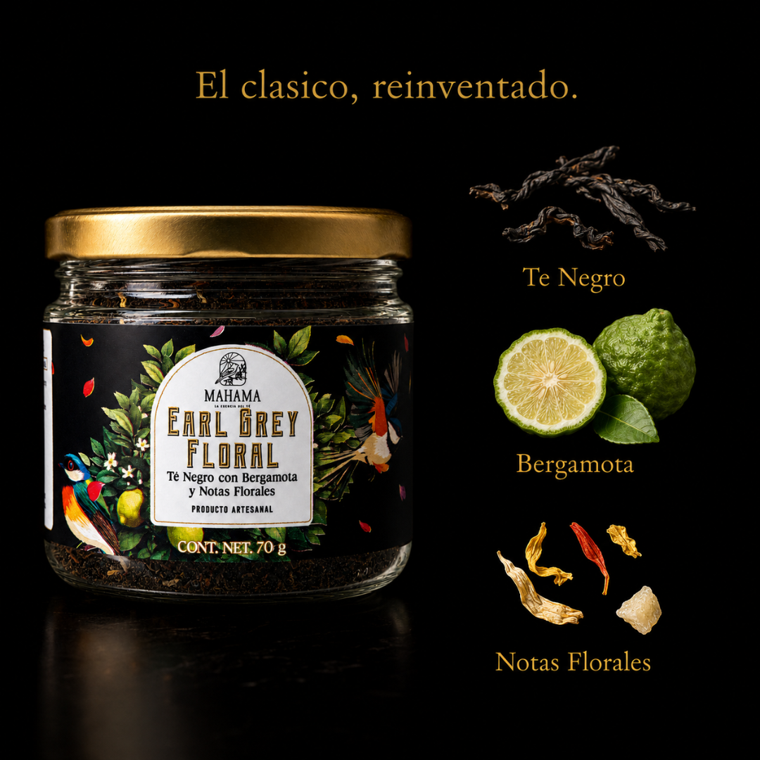 Earl Grey Floral con Bergamota Sin Azúcar | Mahama | 70g