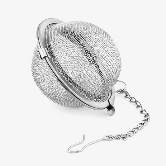 Infusor esfera de malla fina 5.3 cm acero inoxidable con cadena para té hoja suelta Mahama