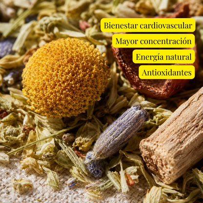 Mezcla Noche · Manzanilla, Tila, Lavanda y Ashwaganda