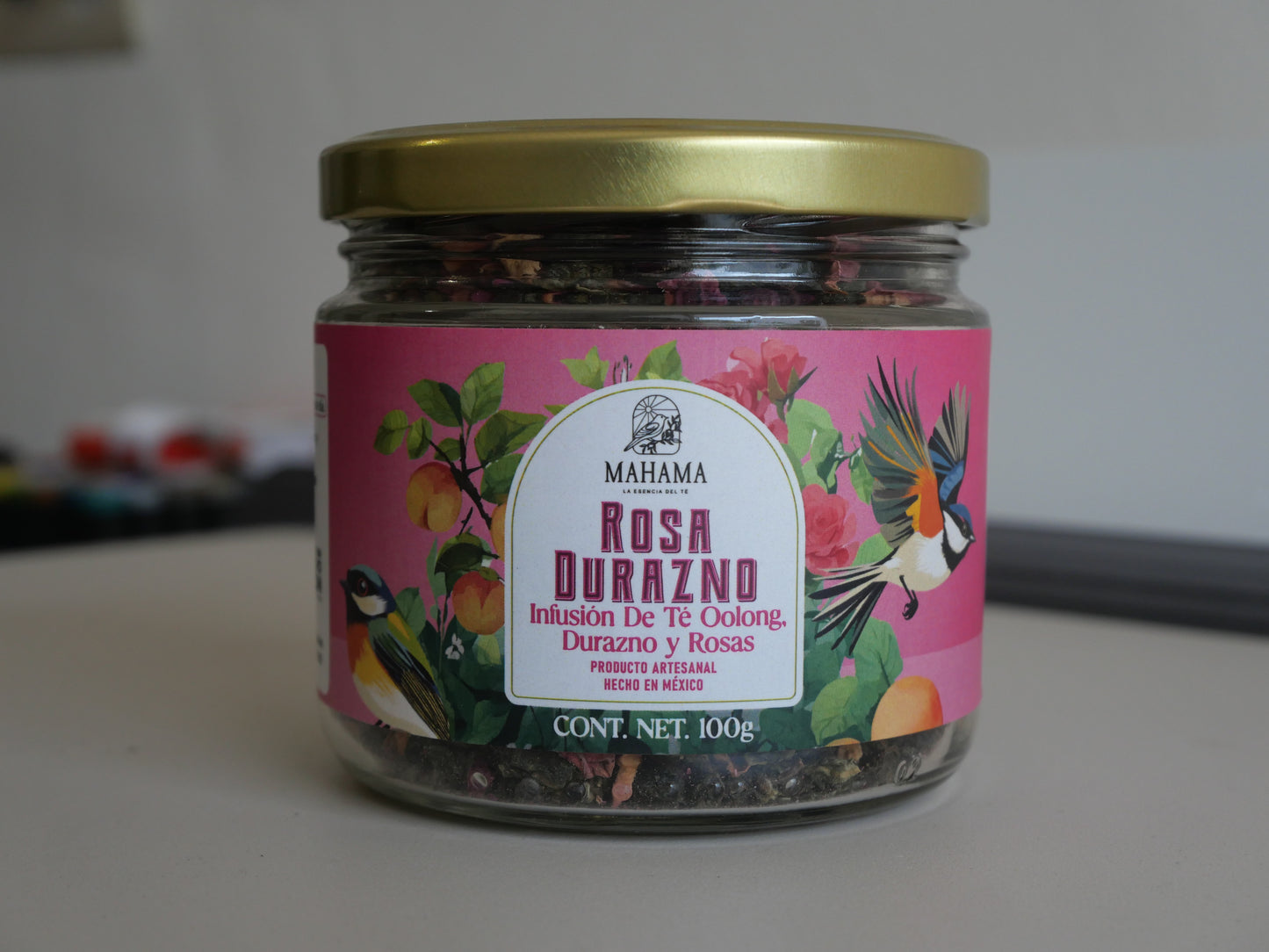 Té Oolong con Rosa y Durazno Artesanal Sin Azúcar | Mahama | 100g