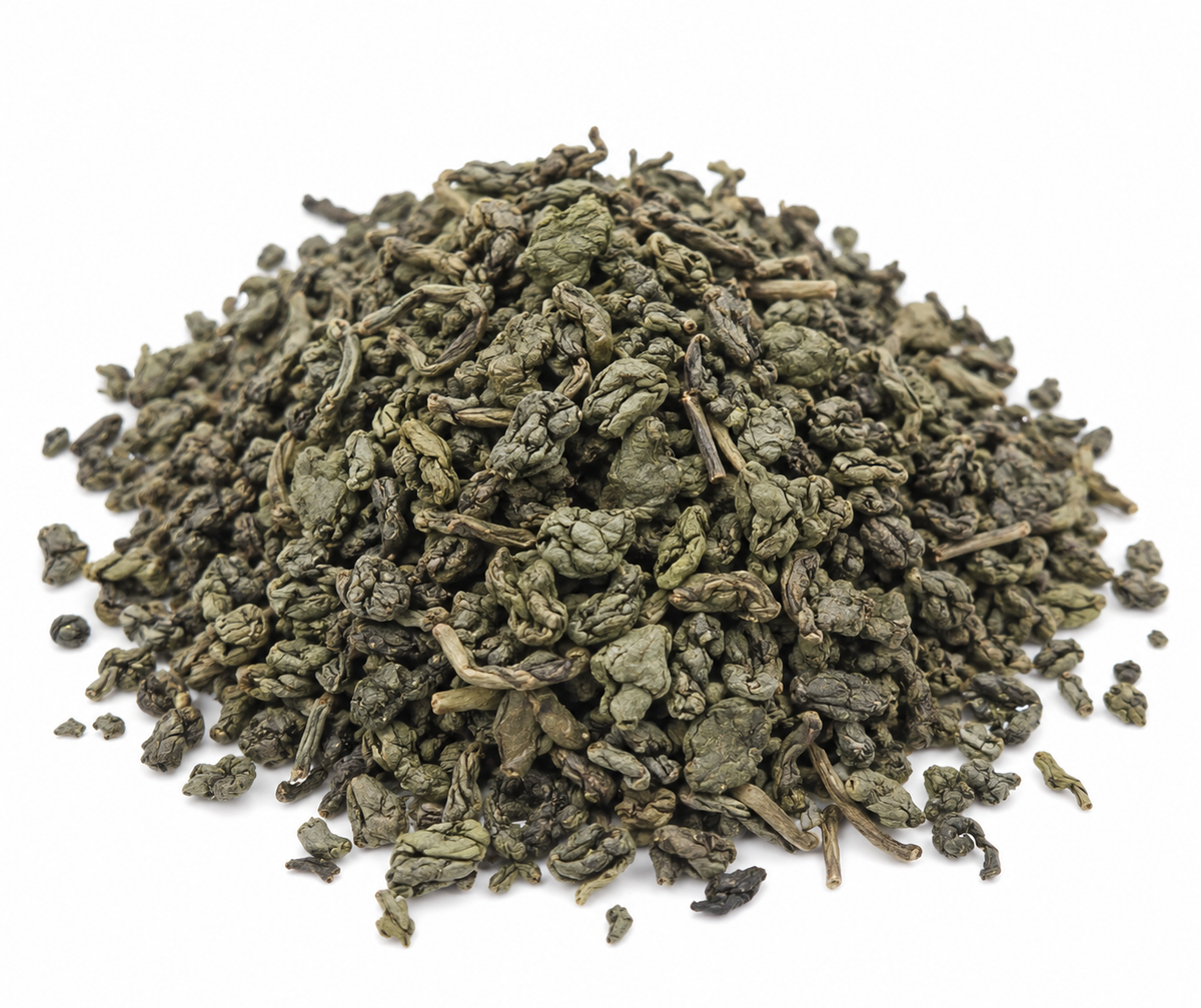 Té verde gunpowder en hoja suelta, Herbario Mahama